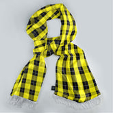 THE YELLOW CLASSIC PLAID SILK MEN SCARF
